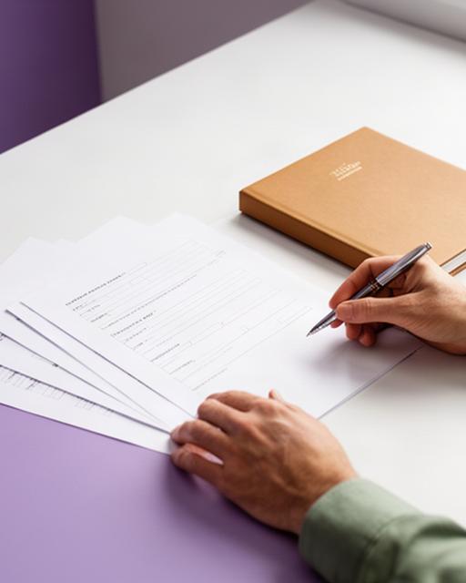 Persona completando un formulario de contacto junto a una carpeta legal